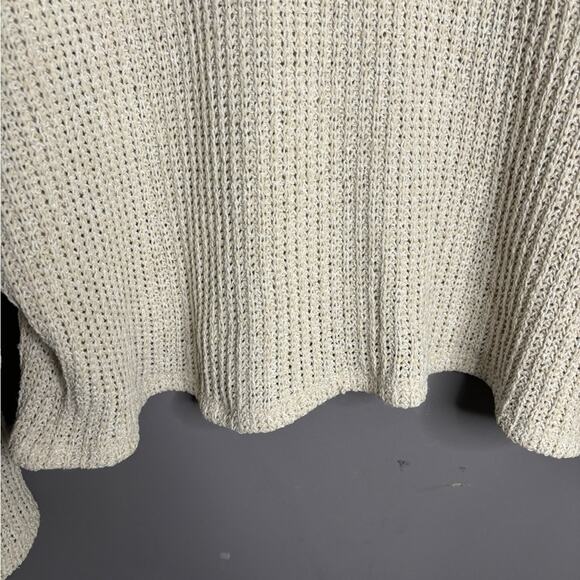 Gilli White Knit Sweater With Dolman Sleeves & Round Neckline Size XL - Picture 2 of 5